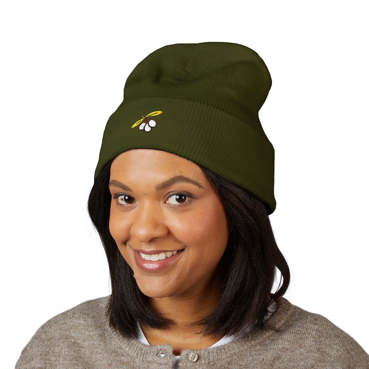 Embroidered Cotton Beanie