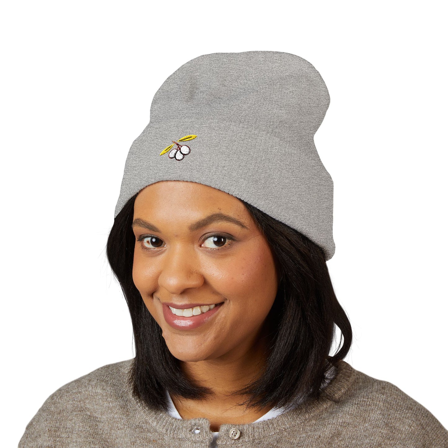 Embroidered Cotton Beanie