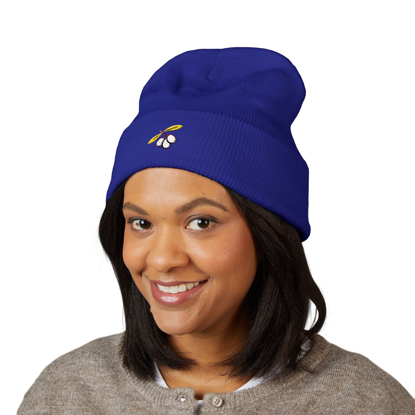 Embroidered Cotton Beanie
